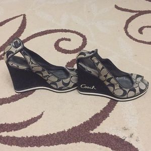 Coach wedges.Only worn twice!